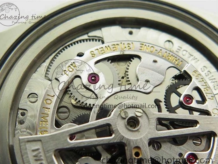 MIROTIME 0201 Original Portuguese IW358304 ZF 1:1 Best Edition SS White Dial RG Markers on Leather Strap A 7077